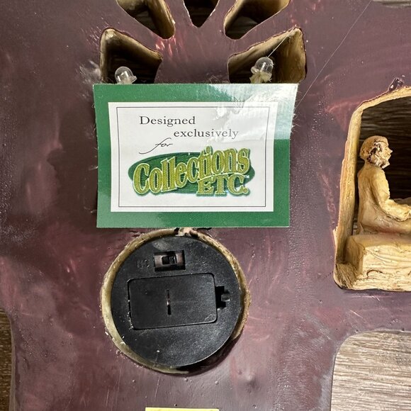 Wooden Cross With Jesus & Nativity Sculptures - Picture 8 of 13